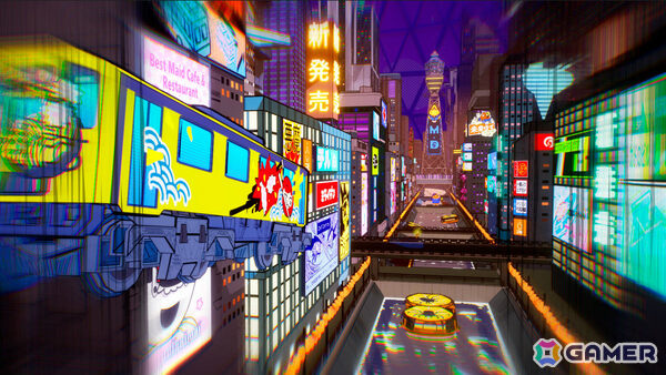 色とりどりのディストピア日本を電車で爆走するトリックアクションレースゲーム「電車アタック」がリリース！エネルギッシュなサウンドトラックも配信の画像