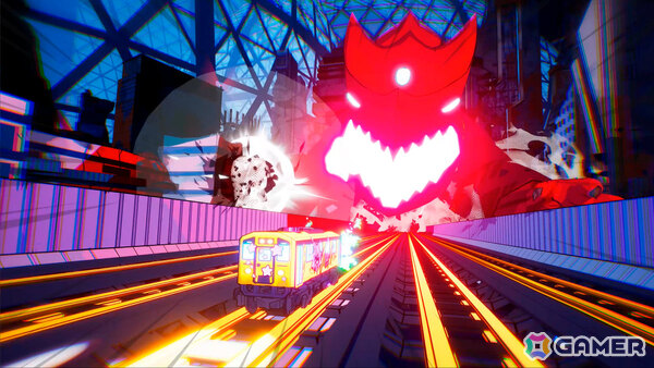 色とりどりのディストピア日本を電車で爆走するトリックアクションレースゲーム「電車アタック」がリリース！エネルギッシュなサウンドトラックも配信の画像
