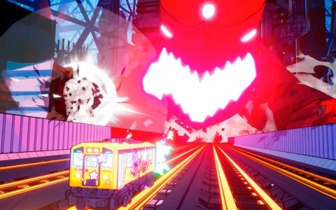 色とりどりのディストピア日本を電車で爆走するトリックアクションレースゲーム「電車アタック」がリリース！エネルギッシュなサウンドトラックも配信