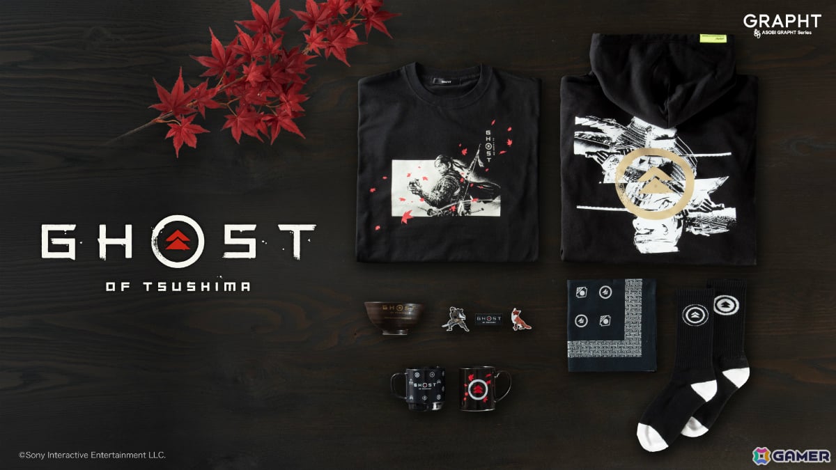 「Ghost of Tsushima」6周年にあわせて新作アパレル&雑貨が発売!Tシャツ、パーカー、刺繍ステッカーや美濃焼の茶碗などがラインナップの画像