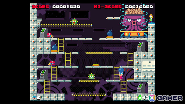 80'sアーケードへのリスペクトに満ちた爆弾アクション「BOMCAT」が7月23日に配信!二足歩行のネコとなって危険な爆弾工場に囚われたレディを救えの画像