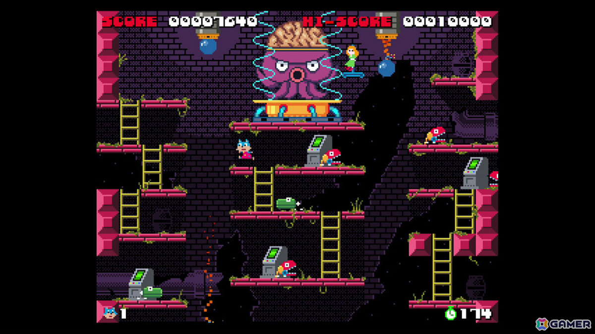 80'sアーケードへのリスペクトに満ちた爆弾アクション「BOMCAT」が7月23日に配信！二足歩行のネコとなって危険な爆弾工場に囚われたレディを救えの画像5
