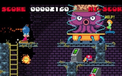 80'sアーケードへのリスペクトに満ちた爆弾アクション「BOMCAT」が7月23日に配信!二足歩行のネコとなって危険な爆弾工場に囚われたレディを救え