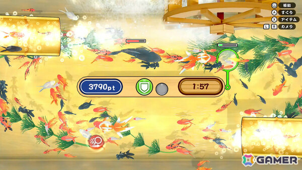 最大4人の金魚すくいバトル「超金魚すくい」が7月23日に配信！アイテムでポイを大きくするなどハチャメチャな勝負を楽しめるの画像3