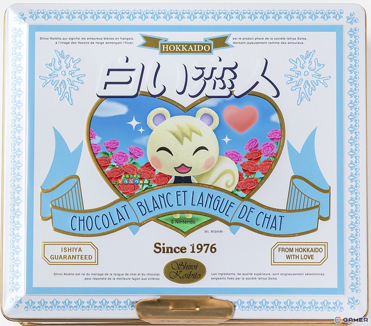 「あつまれ どうぶつの森」と「白い恋人」がコラボ!ジュンをデザインした限定コラボ缶が8月14日より「あつまれ だいまるデパー島」にて発売の画像