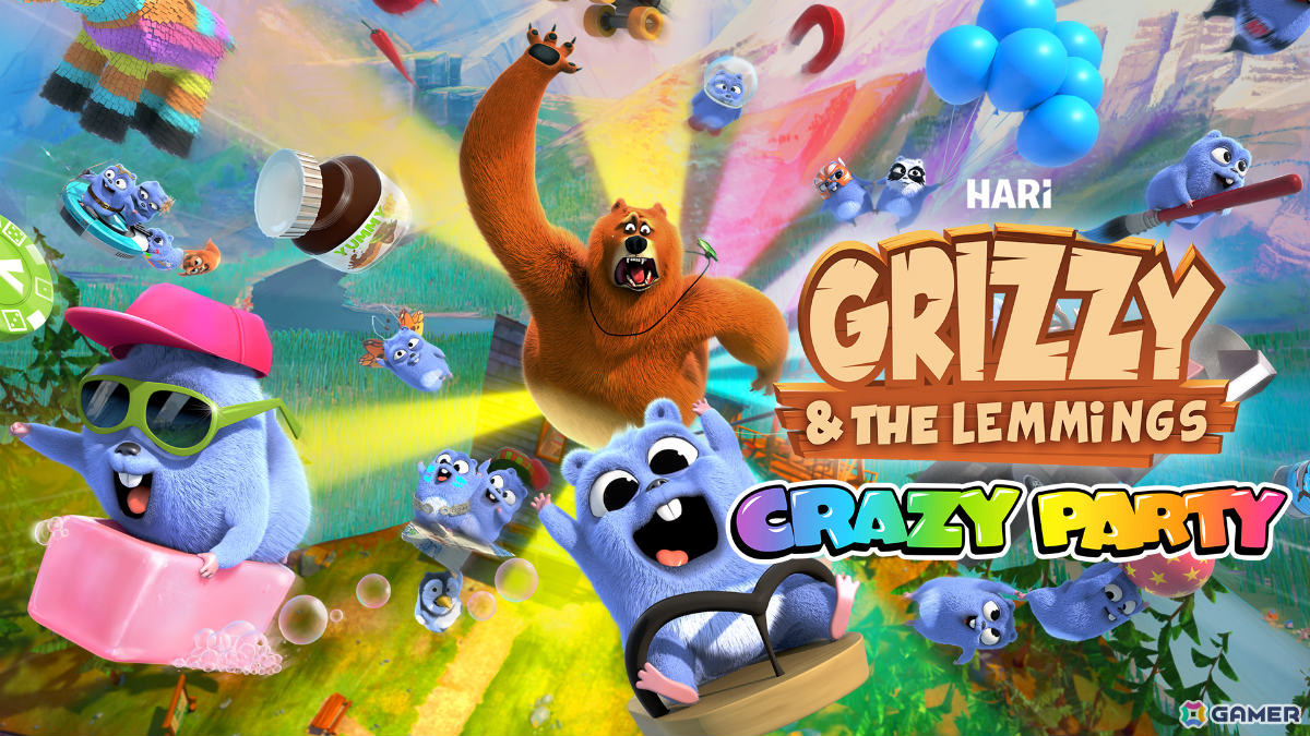 アニメ「グリジーとレミングス」のパーティーゲーム「Grizzy and the Lemmings - Crazy Party」が8月7日に発売!の画像