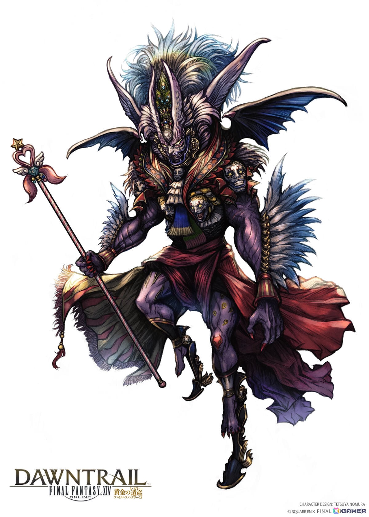 「FFXIV」絶妖星乱舞に登場するケフカ・イマジナリーのアートが公開！デザインは野村哲也氏が担当の画像