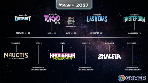 「MagicCon」初の日本開催が決定！「リアリティ・フラクチャー」「マジック：ザ・ギャザリング | ホビット」「マジック：ザ・ギャザリング」の2027年の新セット3作も発表の画像1