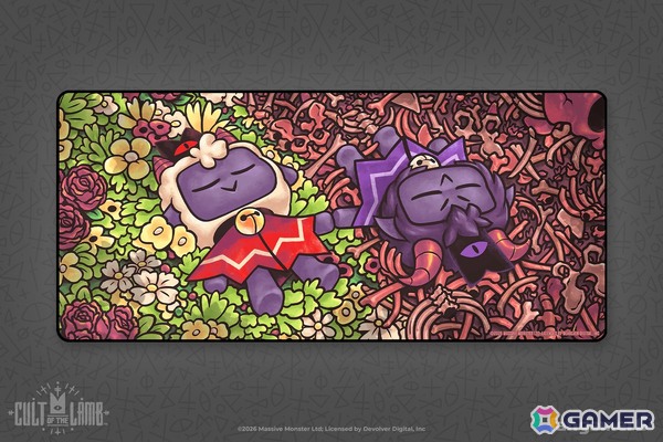「Cult of the Lamb」のデスクマットとシャカシャカキーホルダーがFangamer Japanより発売！の画像2