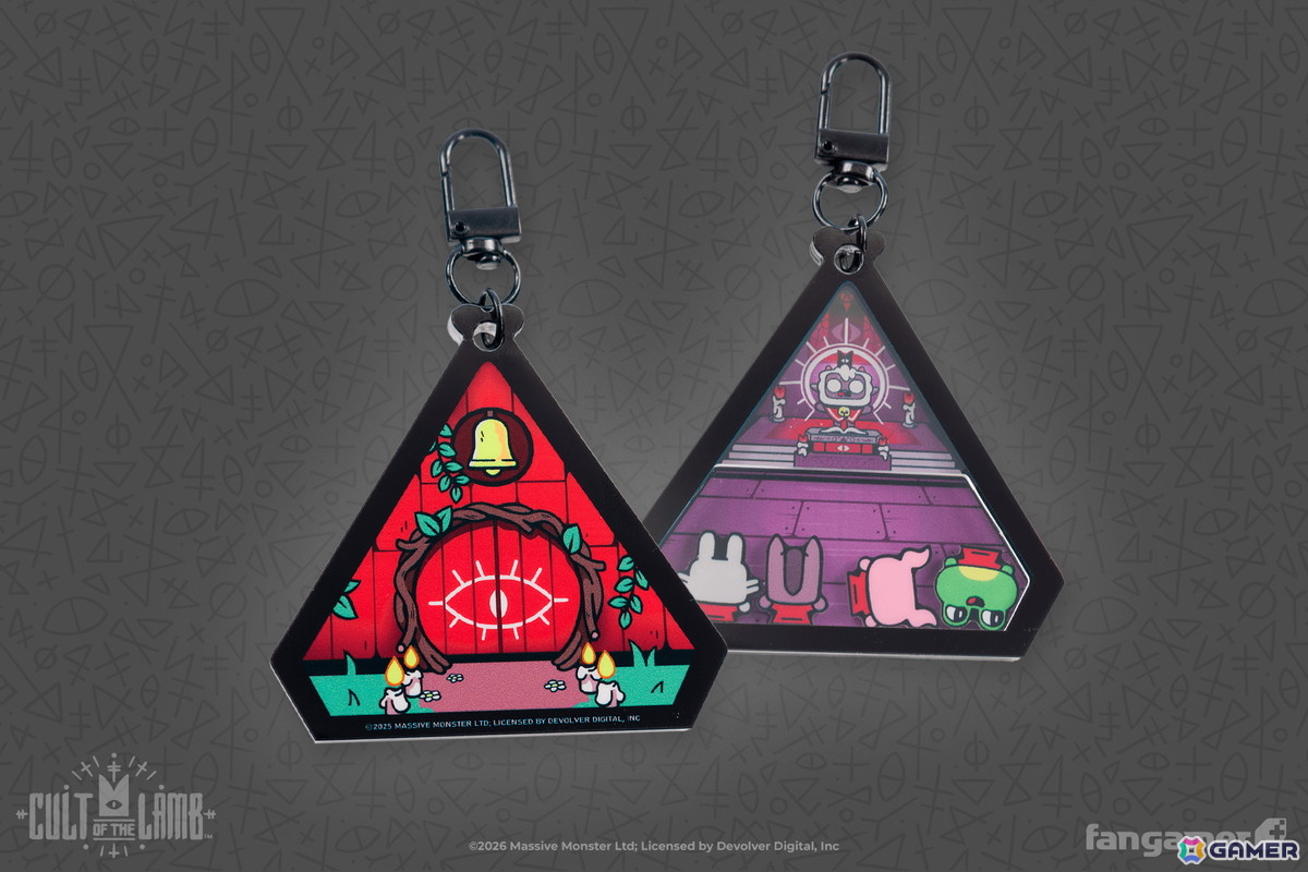 「Cult of the Lamb」のデスクマットとシャカシャカキーホルダーがFangamer Japanより発売！の画像