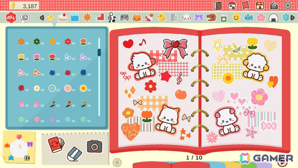 シール手帳シミュレーション「Sticker DECO ~わたしのシール手帳~」体験版が配信!1,000種類のシールが登場、どうぶつの友達と交換も楽しめるの画像