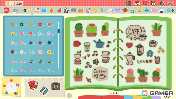 シール手帳シミュレーション「Sticker DECO ~わたしのシール手帳~」体験版が配信!1,000種類のシールが登場、どうぶつの友達と交換も楽しめるの画像