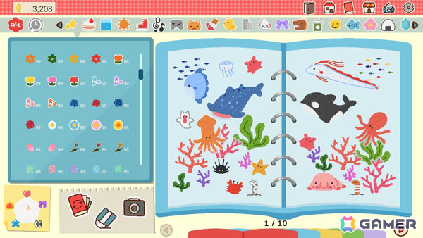 シール手帳シミュレーション「Sticker DECO ~わたしのシール手帳~」体験版が配信!1,000種類のシールが登場、どうぶつの友達と交換も楽しめるの画像