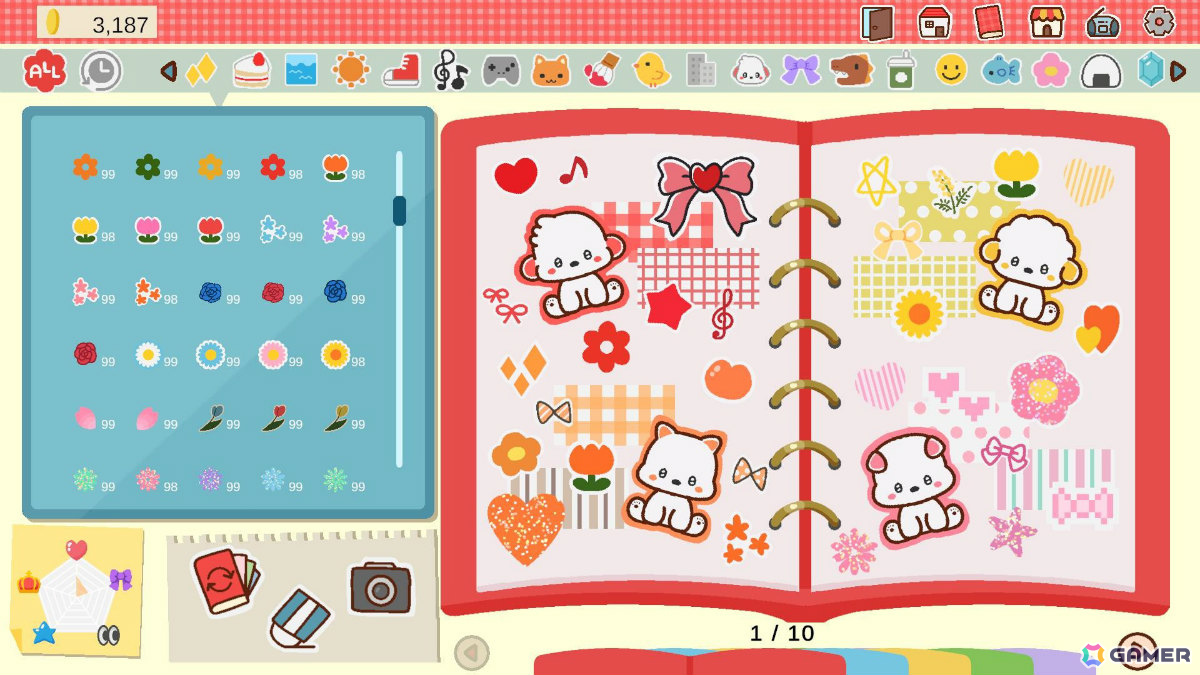 シール手帳シミュレーション「Sticker DECO ～わたしのシール手帳～」体験版が配信！1,000種類のシールが登場、どうぶつの友達と交換も楽しめるの画像2