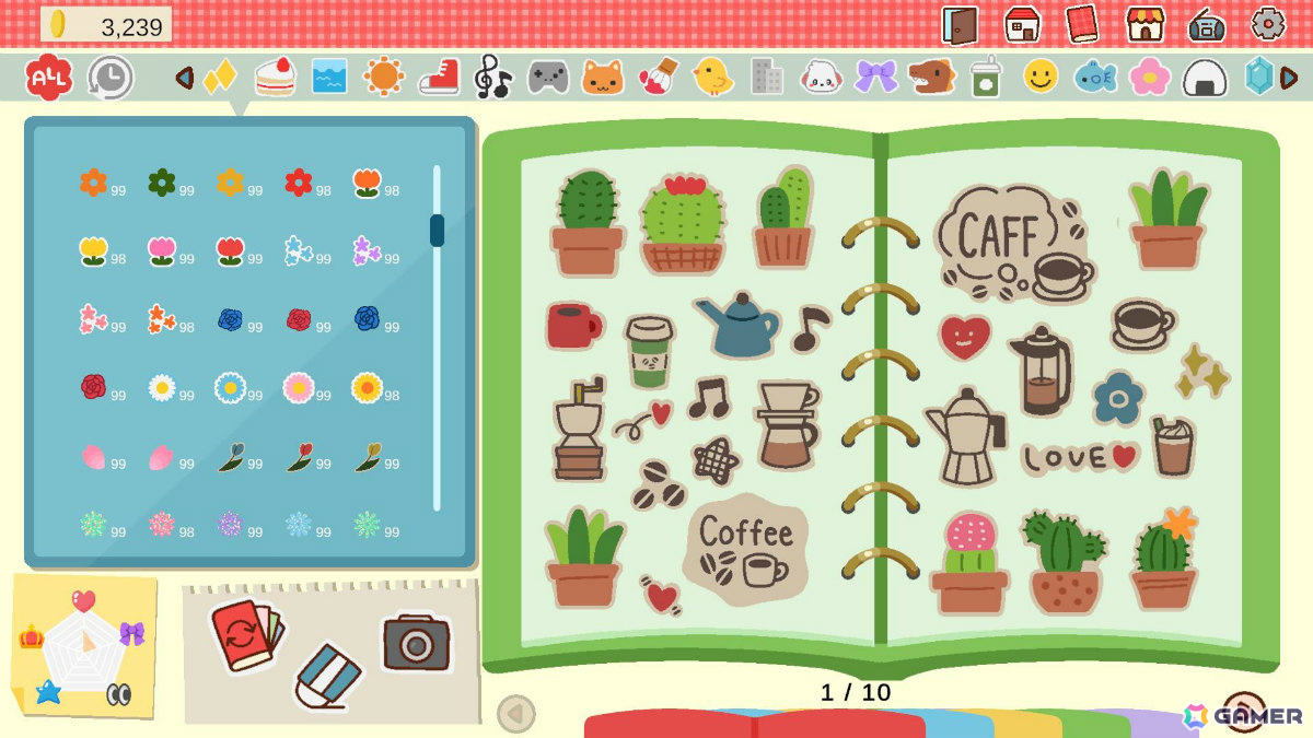 シール手帳シミュレーション「Sticker DECO ～わたしのシール手帳～」体験版が配信！1,000種類のシールが登場、どうぶつの友達と交換も楽しめるの画像4