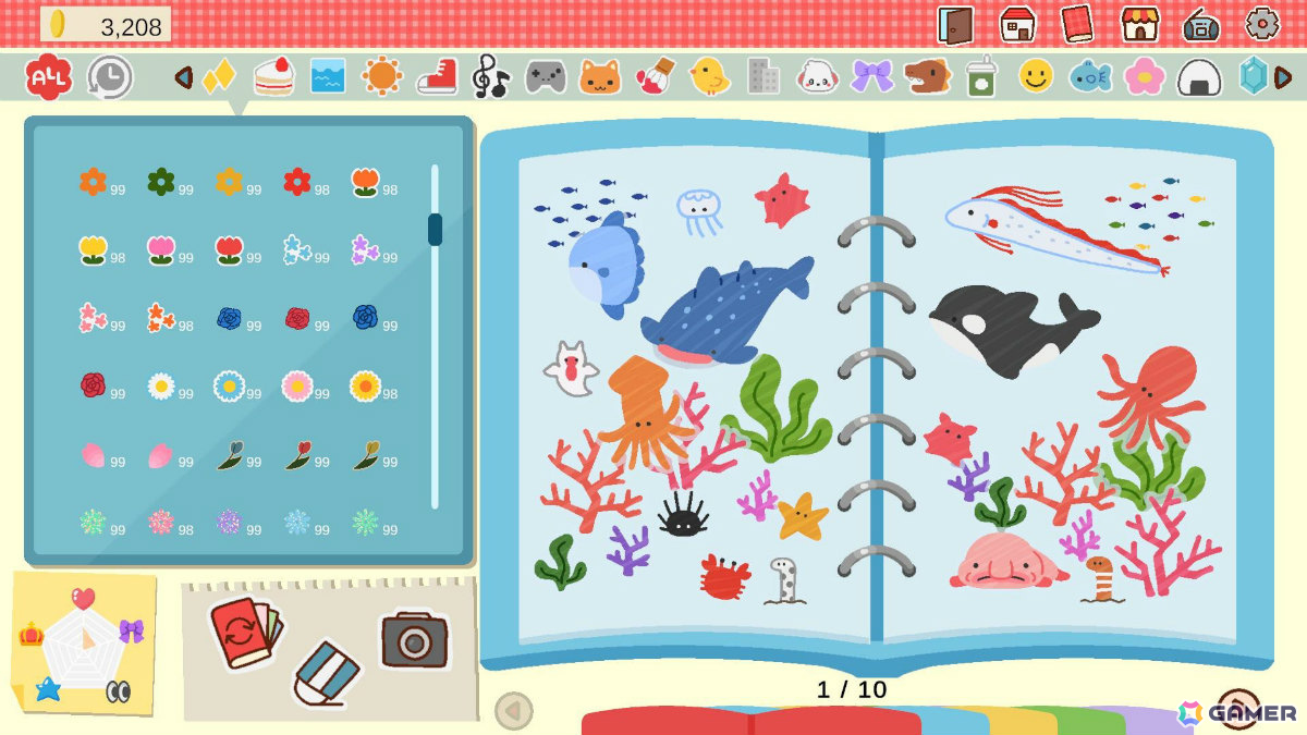 シール手帳シミュレーション「Sticker DECO ～わたしのシール手帳～」体験版が配信！1,000種類のシールが登場、どうぶつの友達と交換も楽しめるの画像6