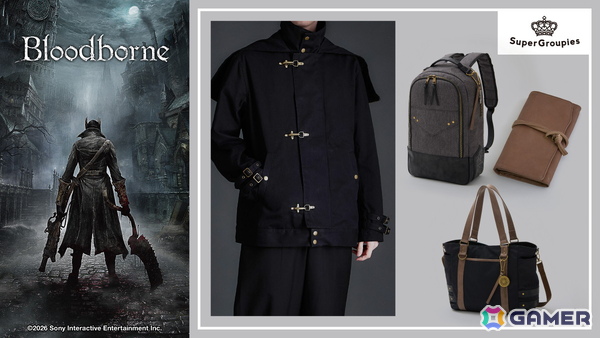 「Bloodborne」ダークトーンを基調とし、重厚でクラシカルなデザインへと昇華させたアウター/バックパック/トートバッグ/長財布が登場！の画像1