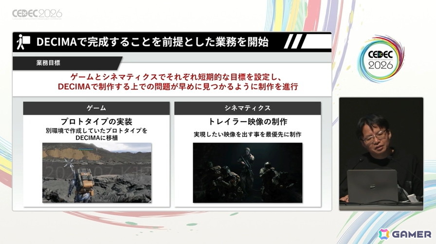 「DEATH STRANDING」を形作ったGuerrilla Gamesとの熱き共闘――コジマプロダクション「DECIMA」エンジン選択の舞台裏【CEDEC2026】の画像