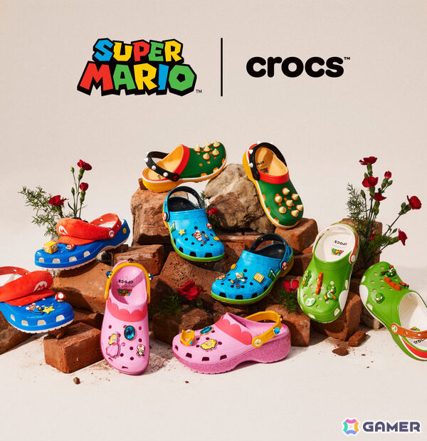 クロックスの「スーパーマリオ コレクション」が発売中！マリオの帽子などがデザインされたサンダルに加えジビッツチャームもラインナップの画像1