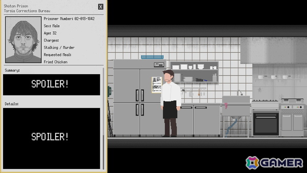 刑務所のシェフとなって死刑囚の最後の食事を作る物語重視の料理ゲーム「最後の食事を」が2027年にSteamで配信予定の画像3
