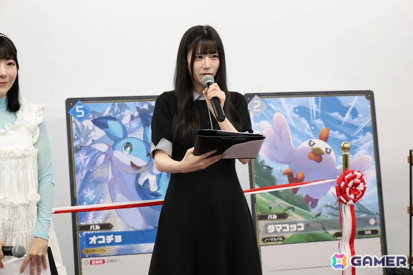 「パルワールド オフィシャルカードゲーム」ブースターパック第1弾発売を記念した商品発売記念セレモニーが開催!木谷高明氏、峰月律さん、千石ユノさんが登壇の画像