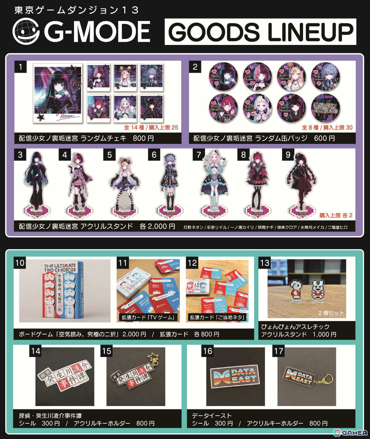 ジー・モードが東京ゲームダンジョン13に出展!「コメンテーター」、「One Song, One Life」、未発表タイトルの試遊を楽しめるの画像