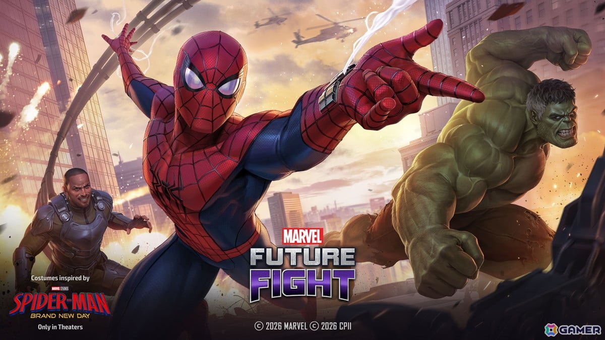「マーベル・フューチャーファイト」に映画「スパイダーマン：ブランニュー・デイ」テーマのアップデートが配信！スパイダーマン、ハルク、スコーピオンの新ユニフォームなどが登場の画像
