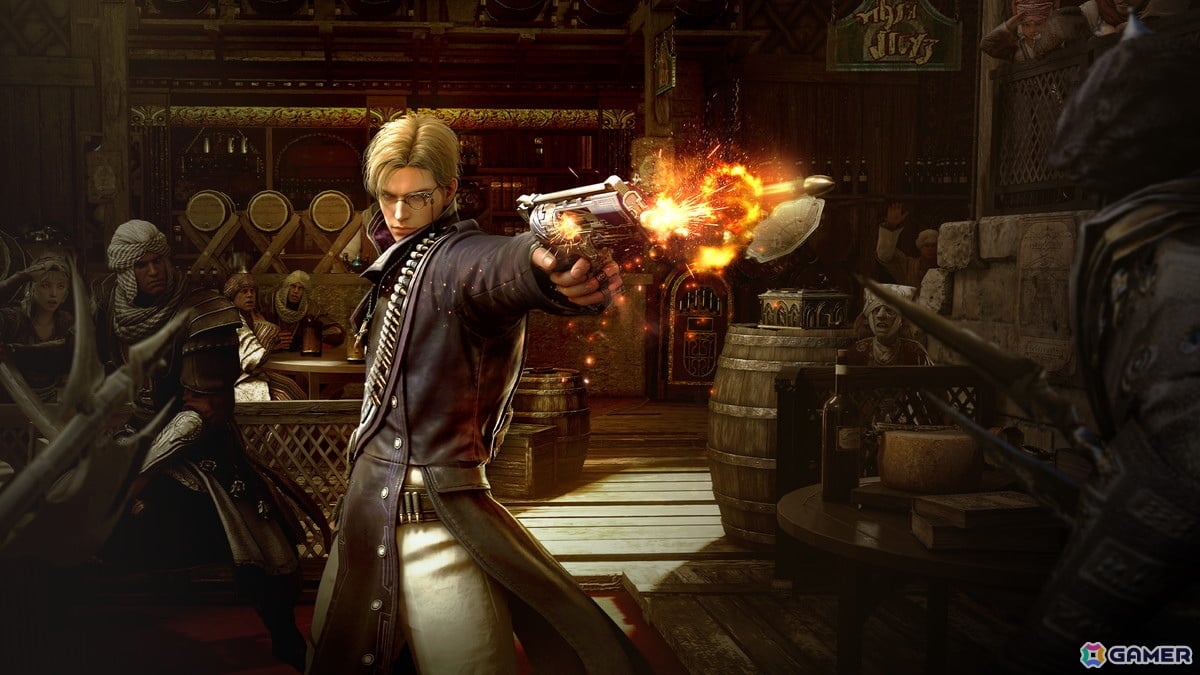 PC版「黒い砂漠」の32番目の新クラスとなる「エージェント(CV:仲村宗悟)」が実装!リボルバーを用いて戦う男性キャラの画像