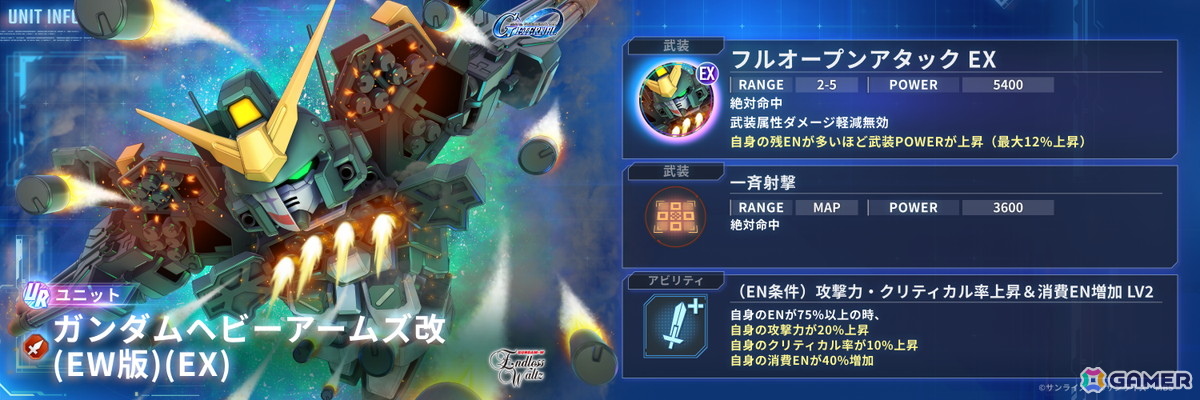 「SDガンダム ジージェネレーション エターナル」で「新機動戦記ガンダムW」のメインステージCHALLENGEが追加!アルトロンガンダム(EW版)などがピックアップガチャに登場の画像