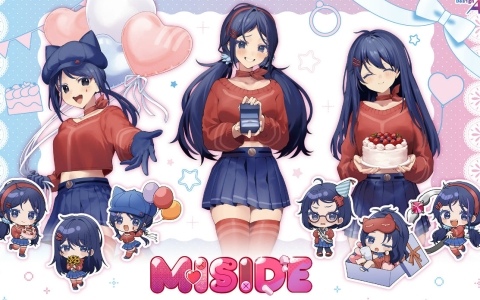 「MiSide : ミサイド」ミタの誕生日を祝うのにぴったりな描き起こし&ミニキャライラストグッズの販売がeeo Store onlineで開始!