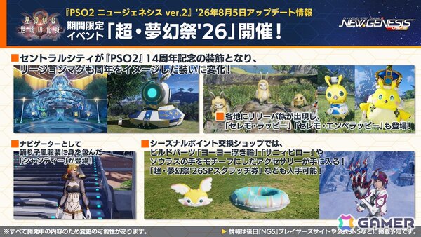 「PSO2 ニュージェネシス」sena先生とのクリエイターコラボ、ずんだもんとのコラボ開催が発表！「超・夢幻祭」の情報もの画像9