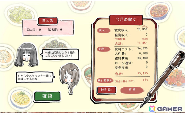 中華料理店を舞台にしたシミュレーション経営+RPG「風酔い」が8月21日に発売!リアルで再現できる50品のレシピを収録の画像