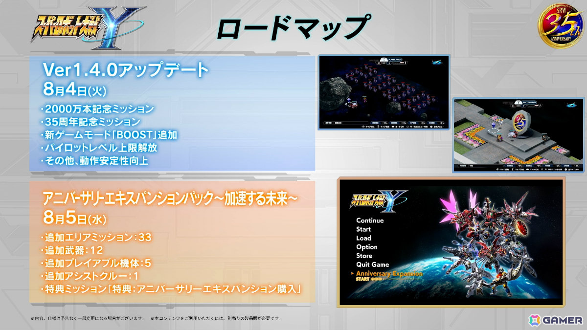 「スーパーロボット大戦Y」有料DLC「アニバーサリーエキスパンションパック」が8月5日に配信!作品を跨いで繰り出す連携攻撃などを楽しめるの画像