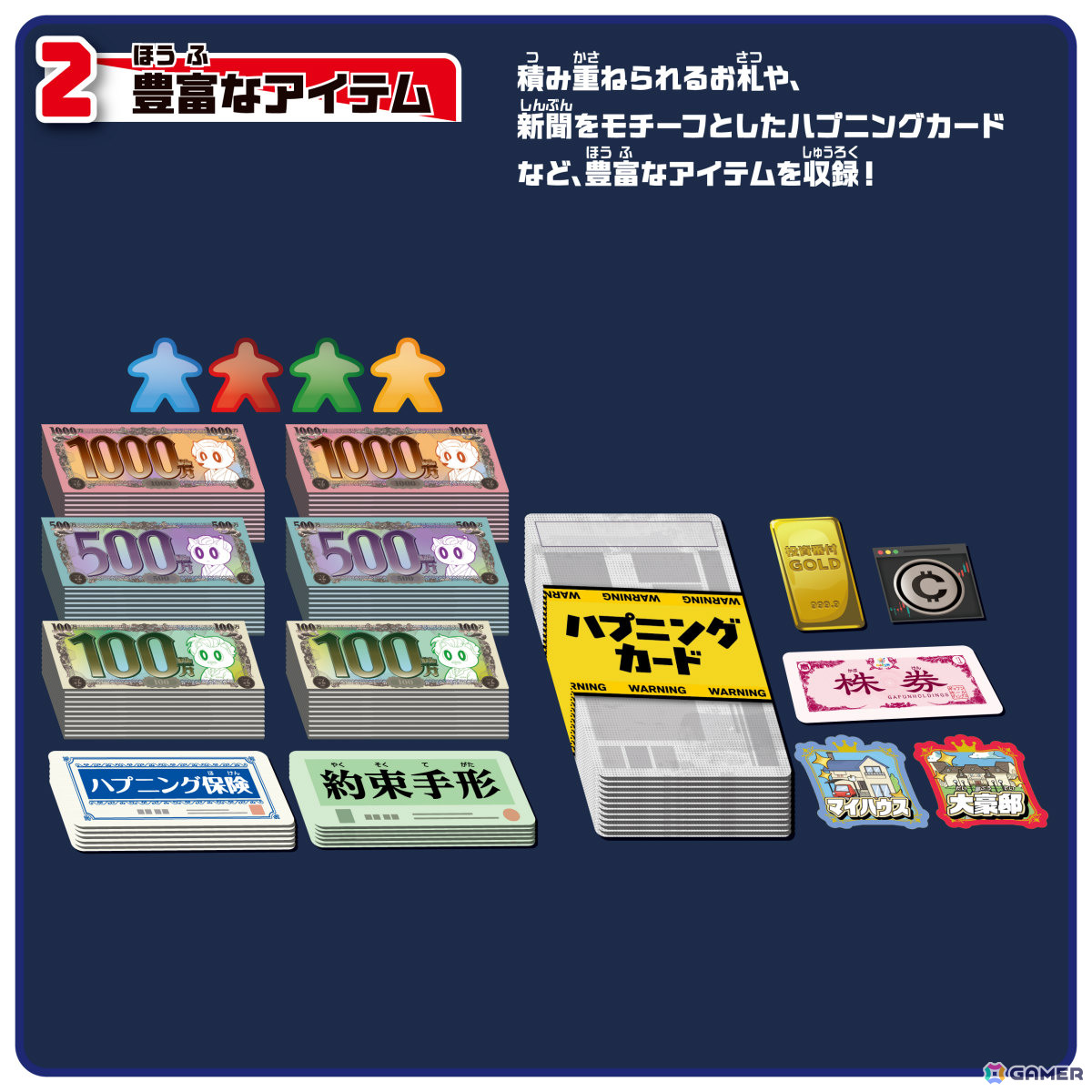 金、株、暗号資産への投資を組み合わせながら資産を増やし夢を叶えるボードゲーム「投資番付」が9月中旬に発売!の画像