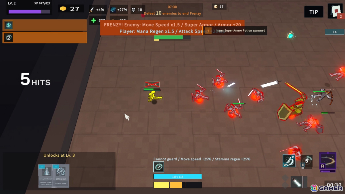 サバイバーライクに格闘ゲーム式の攻防が融合したアクションローグライト「BRAWLZERK」のSteamページが公開！の画像13
