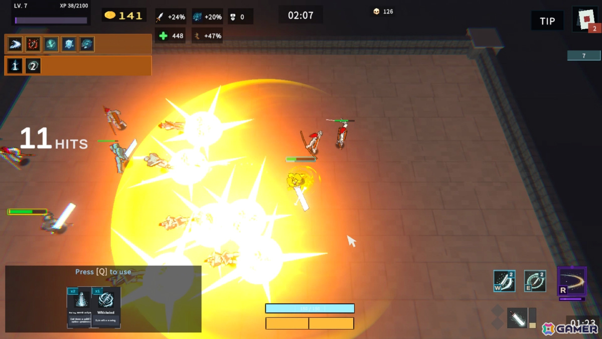 サバイバーライクに格闘ゲーム式の攻防が融合したアクションローグライト「BRAWLZERK」のSteamページが公開！の画像2