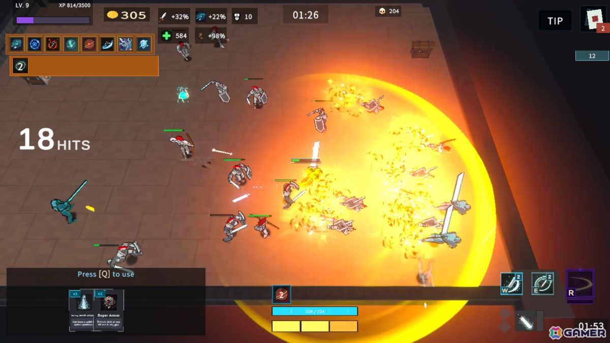 サバイバーライクに格闘ゲーム式の攻防が融合したアクションローグライト「BRAWLZERK」のSteamページが公開！の画像3