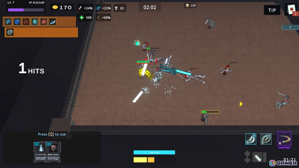 サバイバーライクに格闘ゲーム式の攻防が融合したアクションローグライト「BRAWLZERK」のSteamページが公開！の画像7