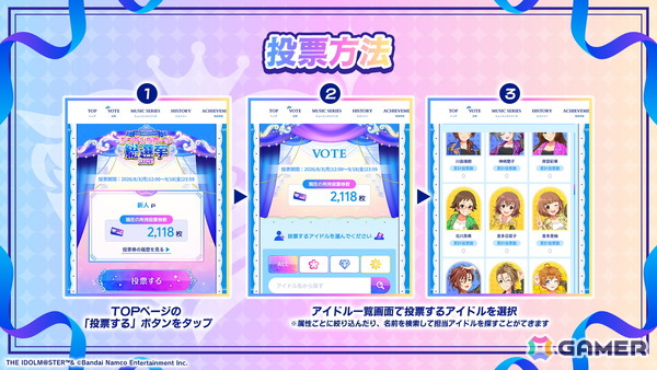 「アイドルマスター シンデレラガールズ」15th Anniversary シンデレラガール総選挙2026の投票がスタート！の画像2