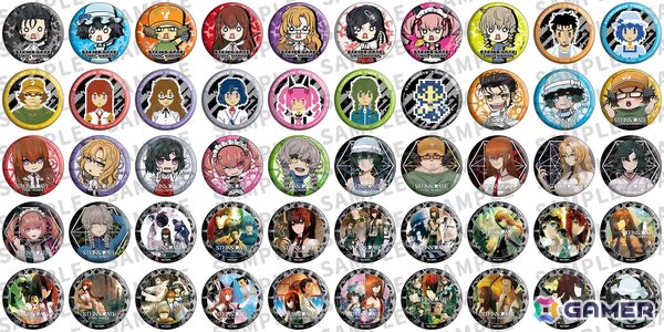 「STEINS;GATE ファイナルミッション」の物販販売商品ラインナップ第2弾が公開！全100種の缶バッジやTシャツ、huke氏が手掛けるオリジナルグッズなどが登場の画像
