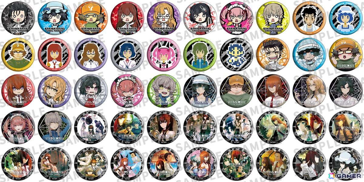 「STEINS;GATE ファイナルミッション」の物販販売商品ラインナップ第2弾が公開！全100種の缶バッジやTシャツ、huke氏が手掛けるオリジナルグッズなどが登場の画像2