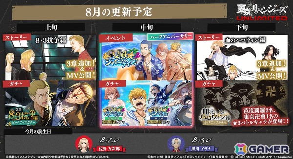 「東京リベンジャーズUNLIMITED」1日1回10連無料のハーフアニバーサリー記念ガチャが開催！の画像4
