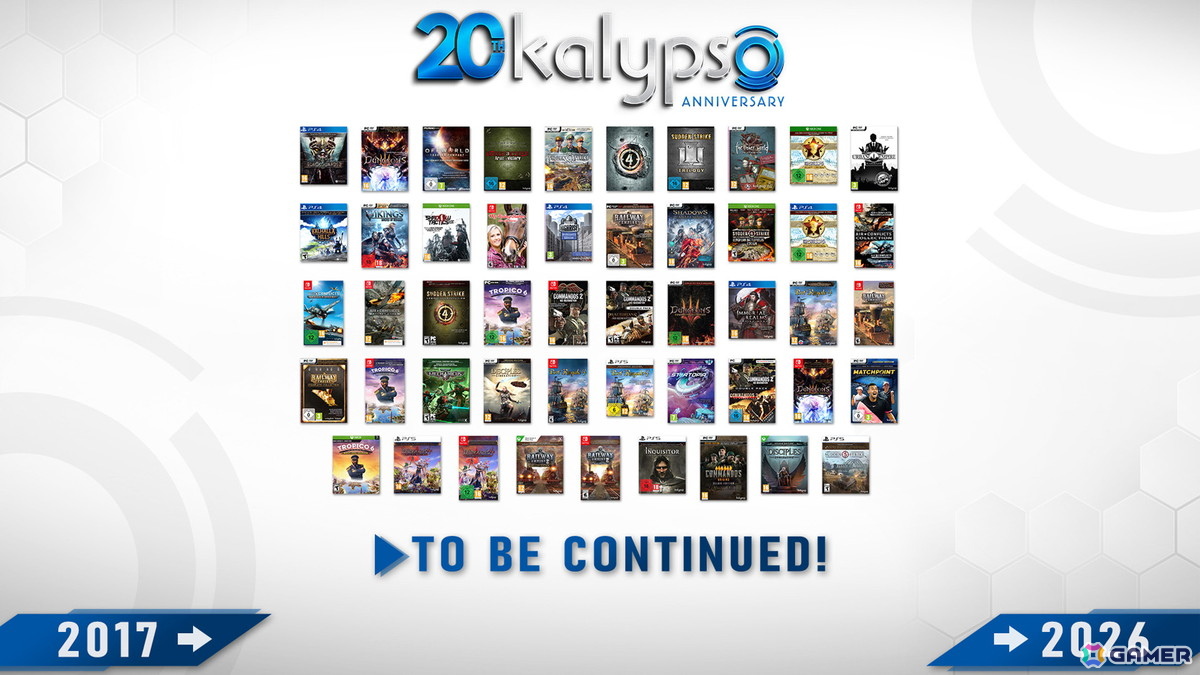 Kalypso Mediaの創立20周年を記念したキャンペーンが開催中!セールやゲーム内イベントなどを実施の画像