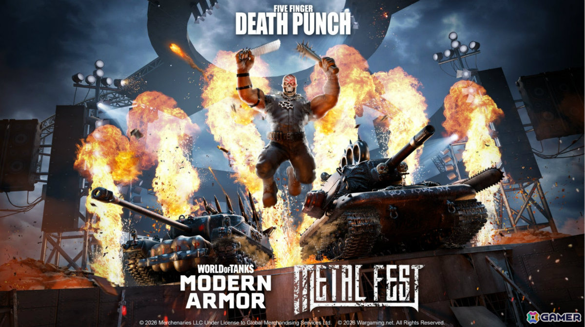 「World of Tanks Modern Armor」ファイヴ・フィンガー・デス・パンチを迎えたメタルフェス2026が開催!の画像