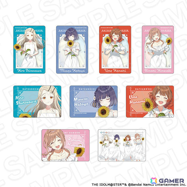 「学園アイドルマスター POP UP SHOP」の事後通販が開始！向日葵を持ったアイドルたちのオーロラクリアカードや特大タぺストリーなどがラインナップの画像3
