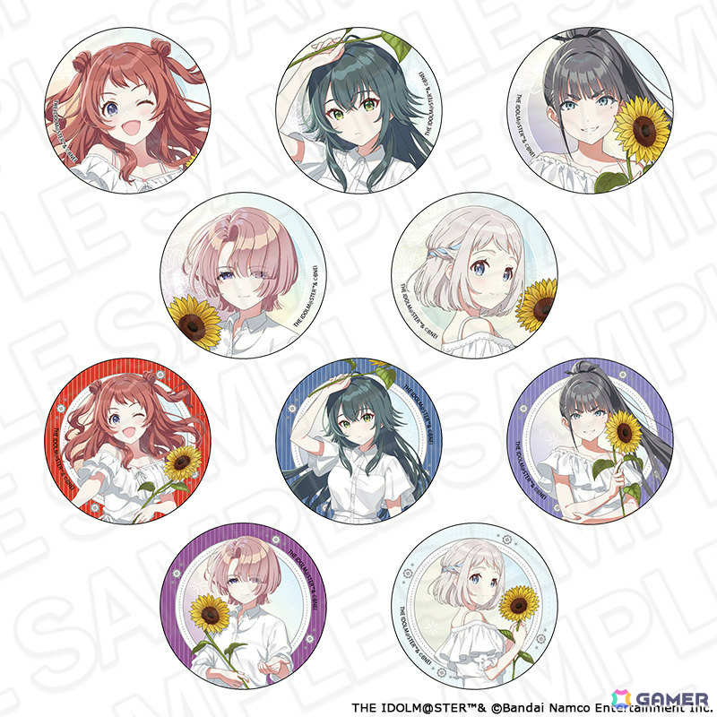 「学園アイドルマスター POP UP SHOP」の事後通販が開始！向日葵を持ったアイドルたちのオーロラクリアカードや特大タぺストリーなどがラインナップの画像