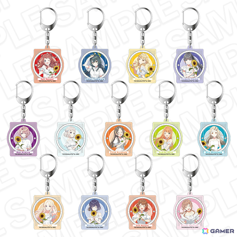 「学園アイドルマスター POP UP SHOP」の事後通販が開始！向日葵を持ったアイドルたちのオーロラクリアカードや特大タぺストリーなどがラインナップの画像