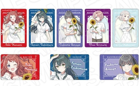 「学園アイドルマスター POP UP SHOP」の事後通販が開始！向日葵を持ったアイドルたちのオーロラクリアカードや特大タぺストリーなどがラインナップ