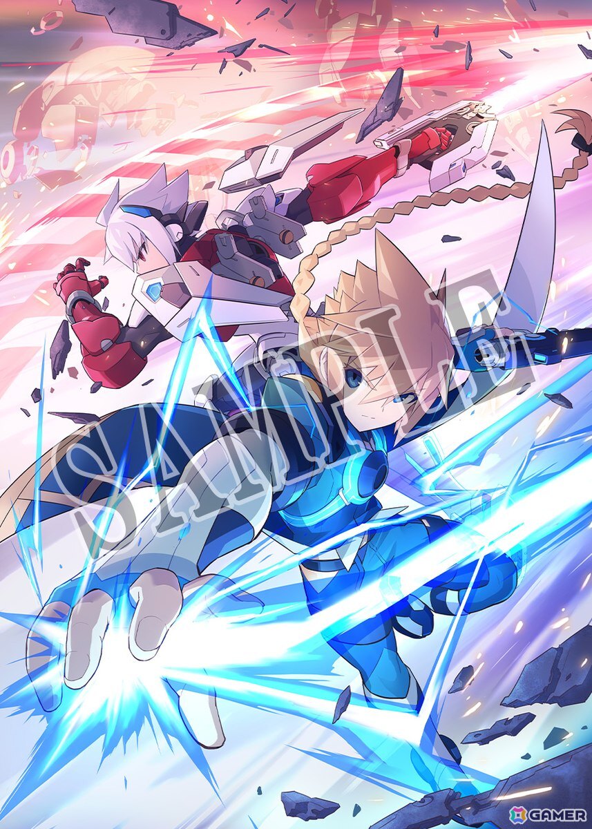 Switch 2版「蒼き雷霆 ガンヴォルト トライアングル エディション」描き下ろし店舗別特典のイラストが公開!の画像