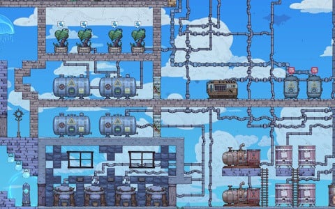 2D浮遊島コロニーシム「雲ぐらしの民」のアップデートが8月19日に配信！採掘機やパイプラインなど快適性を向上させる施設が追加